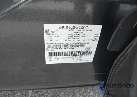 2019 Ford Edge Sel z USA, uszkodzony, nr VIN 2FMPK4J91KBB24644